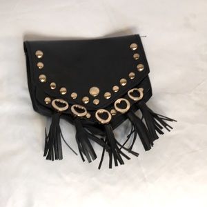 Mini Fringe and studded pouch.